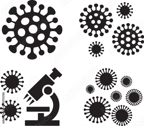 Coronavirus Silhouette Virus Cell Microbiology Medicine Science Epidemic Pandemic Illness