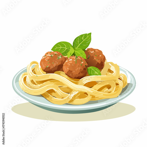 Pasta mit Fleischbällchen
