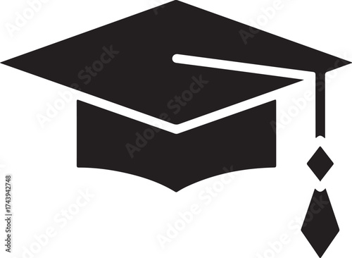  Graduation Cap with Stylized Tassel Icon
