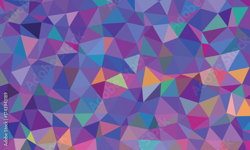 Abstract geometric low poly design with vibrant colors