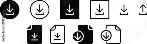 Download high-quality vector icons and symbols for apps, data, upload, download, arrows, and digital files. Perfect for web, mobile, and tech design projects. Hand drawn vector illustration