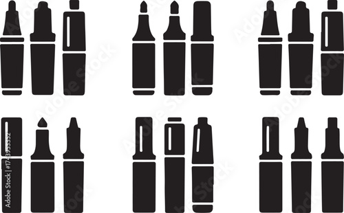Marker Highlighter Pen Stationary Icon Element Background
