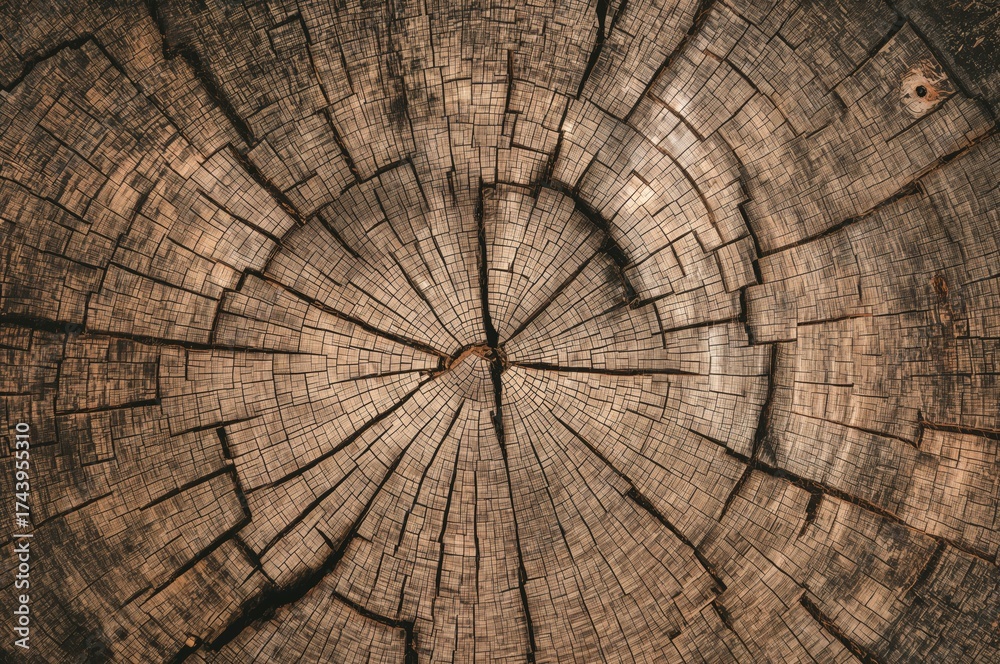 Fototapeta premium Wooden bark showcasing intricate texture