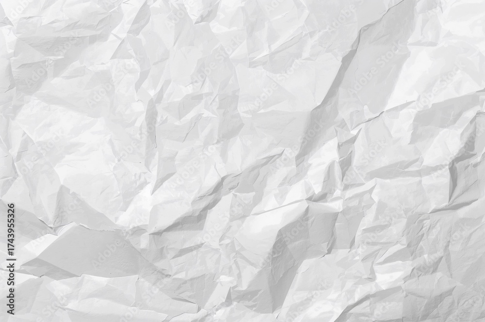 Fototapeta premium Background of white paper with a wrinkled texture