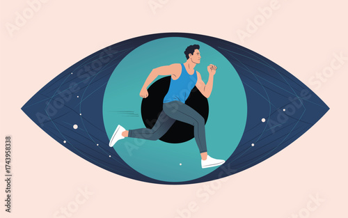 Runner symbolising focus and vision