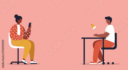 Diverse people working remotely and connecting online with tech devices Modern digital lifestyle