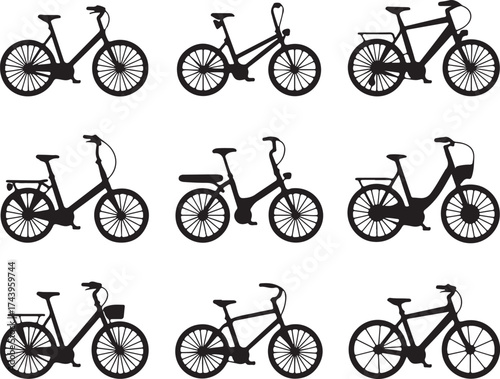 Bicycle Bike Cycling Transportation Vehicle Sport Recreation Icon Isolated