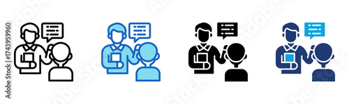 Supervisor icon Multi Style Vector Illustration