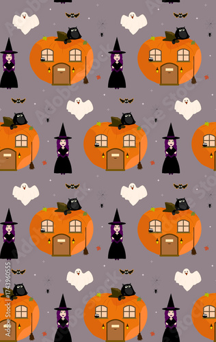 Halloween star detailed background wallpaper pattern