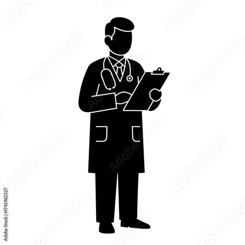 Doctor holding clipboard and reviewing patient notes for International Doctor's Day  