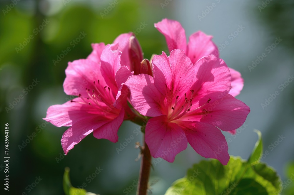 Fototapeta premium Ruellia Simplex Belongs to the Acanthaceae Family of Flowering Plants