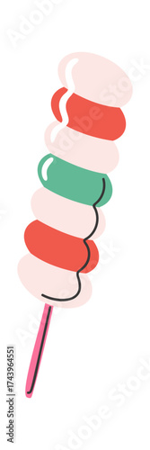 Striped lollipop Christmas caramel stick