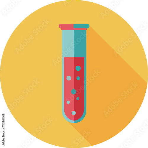 Science test tube liquid experiment bubble red blue glass solution analysis biology lab healthcare chemistry research