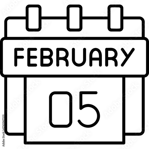 5th February Date Icon