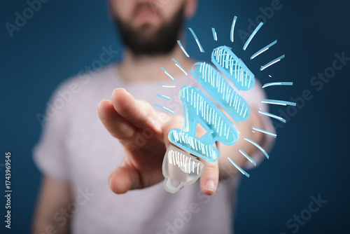 Conceptual image of a man t...