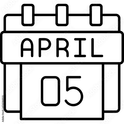 5th April Date Icon