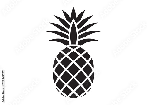 Pineapple Icon, Pineapple Solid Vector Design