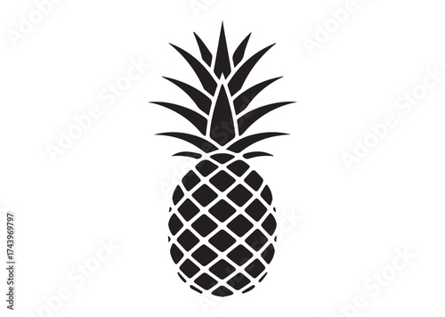 Pineapple Icon, Pineapple Solid Vector Design