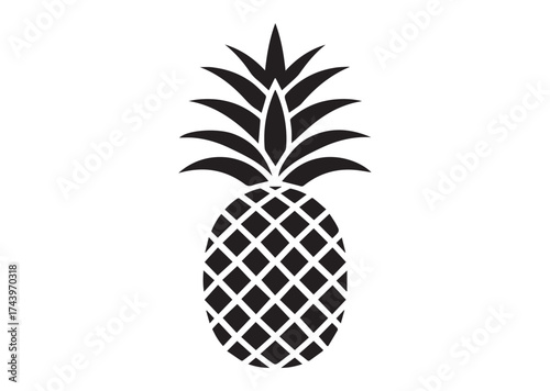Pineapple Icon, Pineapple Solid Vector Design