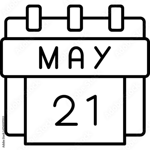 21st May Date Icon