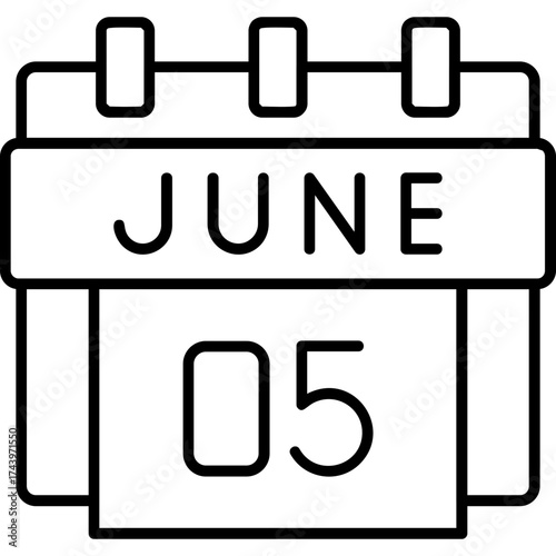 5th June Date Icon