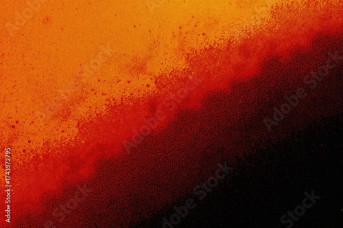 Abstract background with grainy noise texture in orange gradient