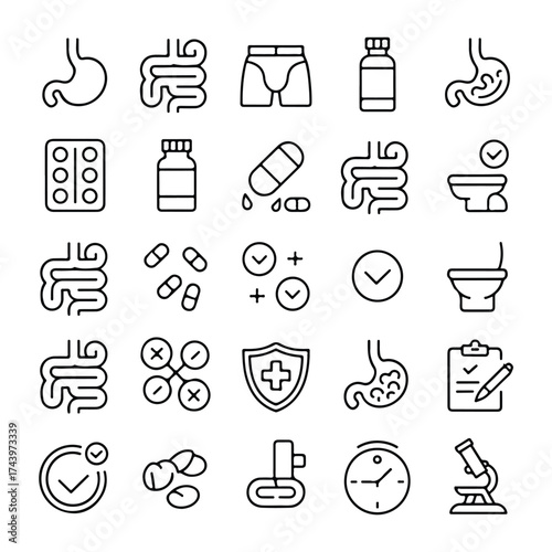 Collection of medical icons for healthcare design