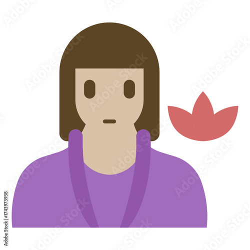 Therapist icon in flat style