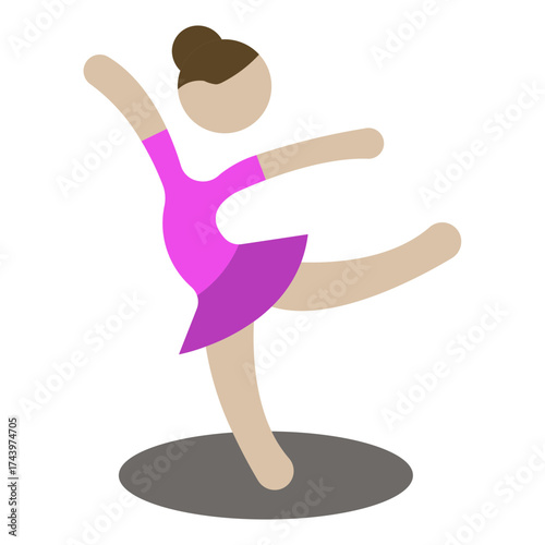 dancer icon in flat style