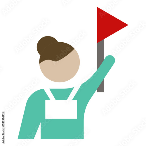 guide icon in flat style