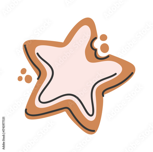 Star gingerbread cookies Christmas snack