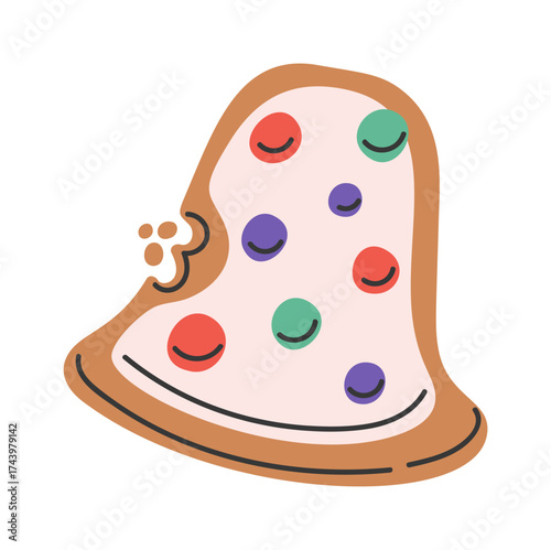 Jingle bell Christmas gingerbread cookies