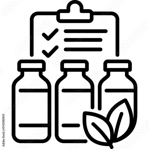 Detox juice cleanse bottles program outline icon vector