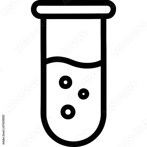 Test tube outline icon vector