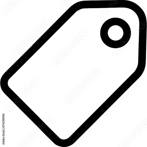 Minimalistic gift tag icon