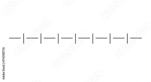 Abstract linear connection of rounded shapes symbolizing unity and progress in a simple design vector