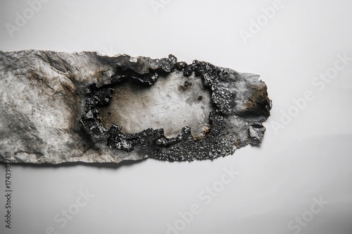 Collection of charred paper...