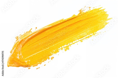 Bright yellow brushstroke w...