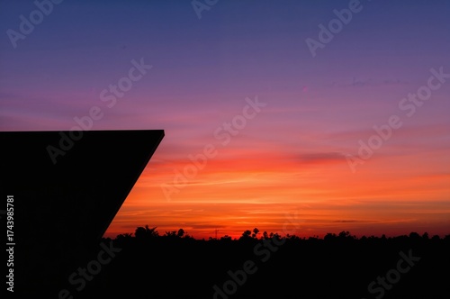 Silhouette of a solar panel...