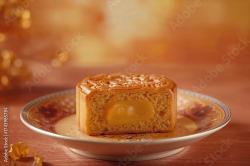 Lotus seed paste mooncake w...