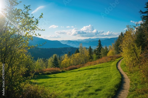 Fototapeta Naklejka Na Ścianę i Meble -  Mountain expedition during summer