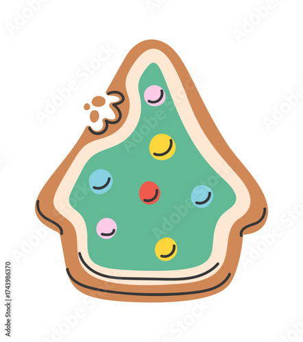 Gingerbread Christmas fir tree snack