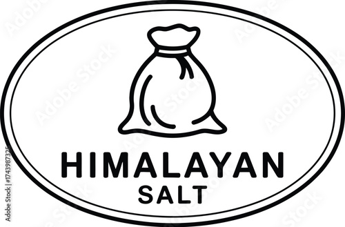 Himalayan salt logo design vector illustration for food brand