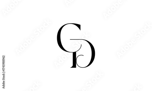 CD initial letters, monogram logo