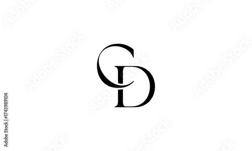 CD initial letters, monogram logo