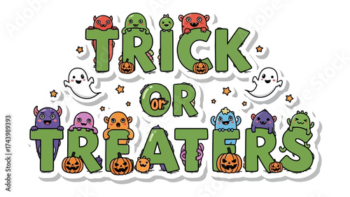 Spooky Celebration: A fun and festive image for Halloween featuring spooky characters and holiday-related elements.