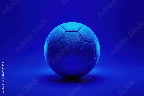 Football isolated on a glow...