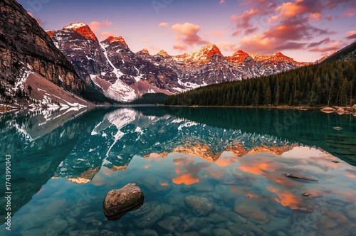 Peaceful dawn over a calm a...
