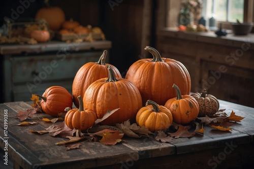 Autumn harvest display feat...