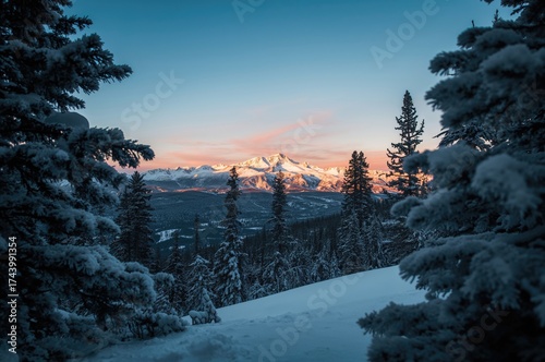 Winter Mountain Scenery at ...